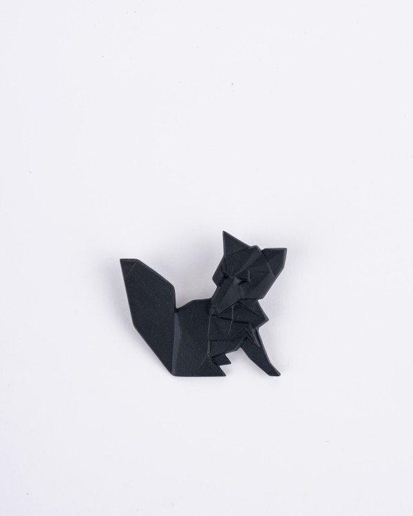 black fox brooch