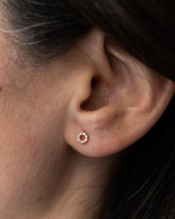 Éclipse rose gold earring