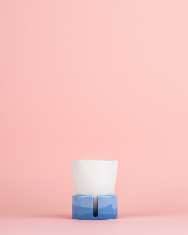 blue cut waves cup