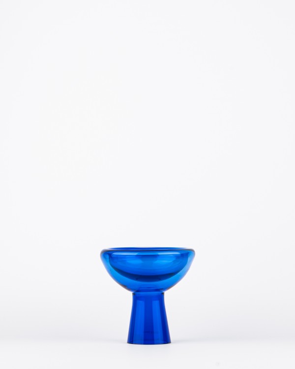 S blue transparent deep bowl