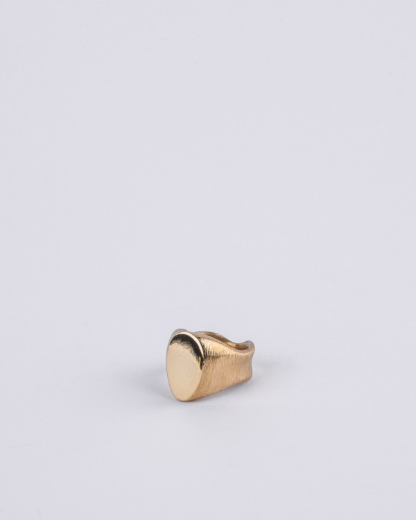 X gold-plated signet ring