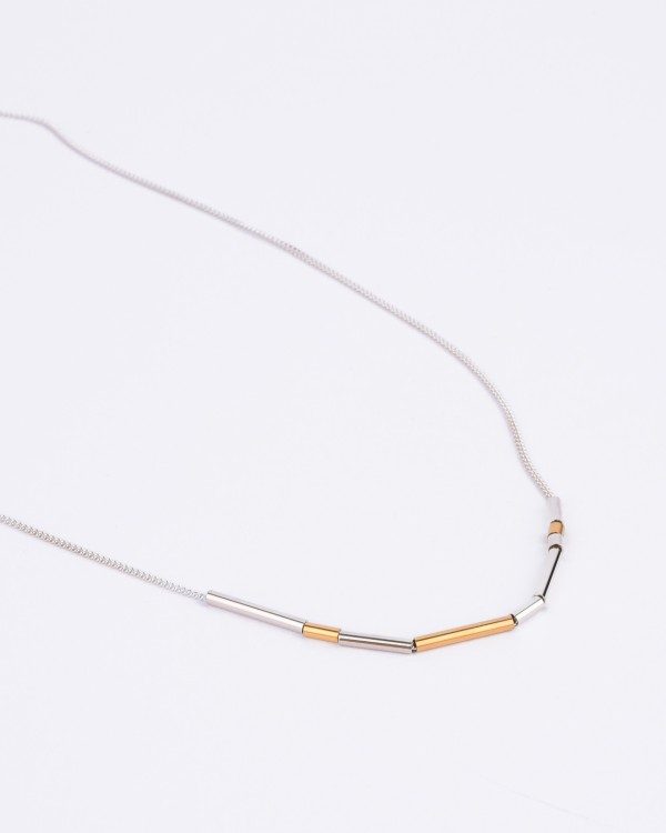 Sequence gold-plated necklace