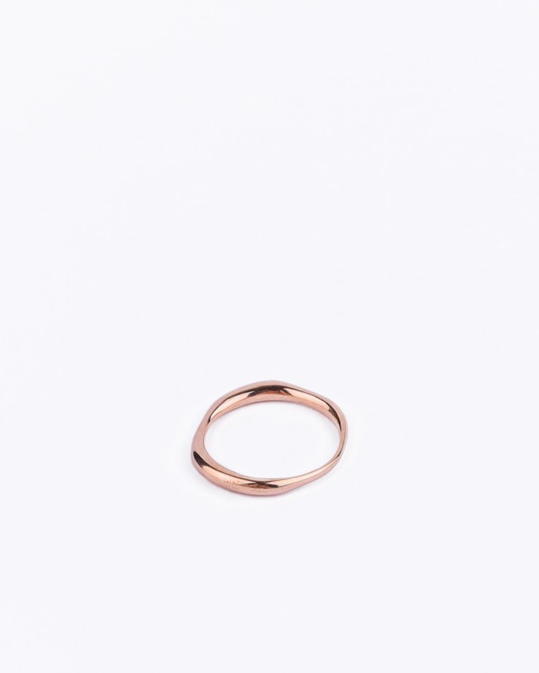 Bi rose gold-plated ring