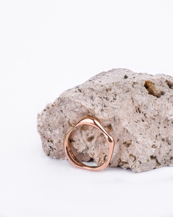 Es rose-gold plated ring