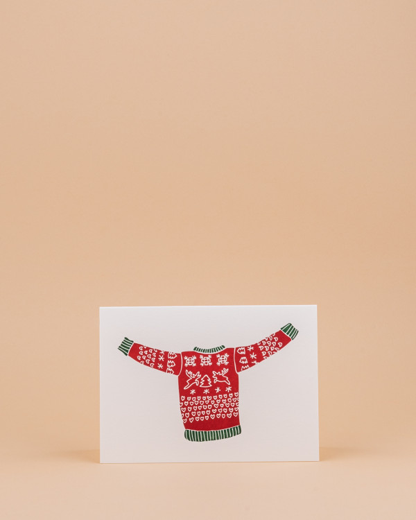 Sweater with Deers card