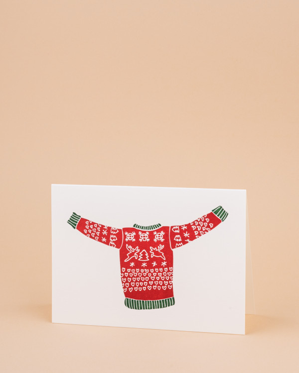 Sweater with Deers card