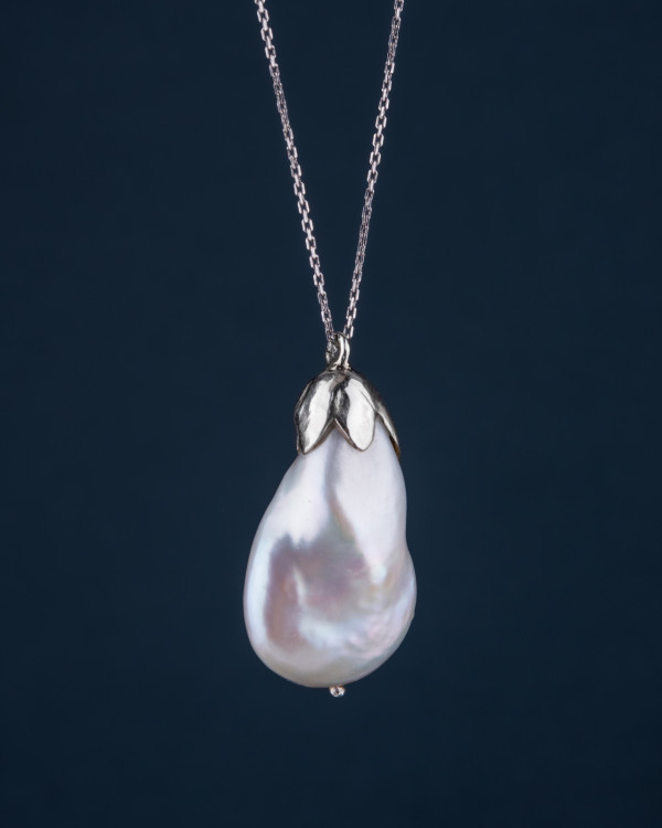 náhrdelník Flower s perlou