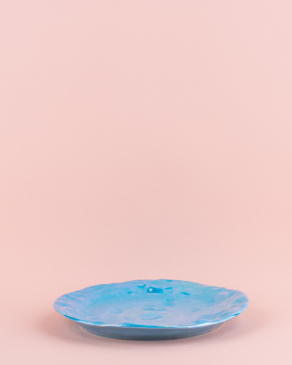 Blue dessert plate