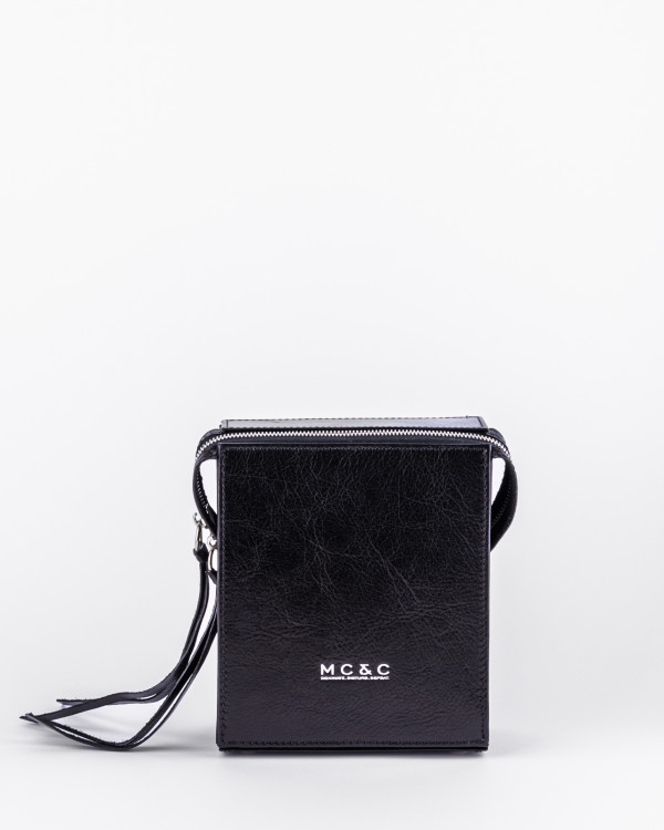 Cube Classic black satin bag