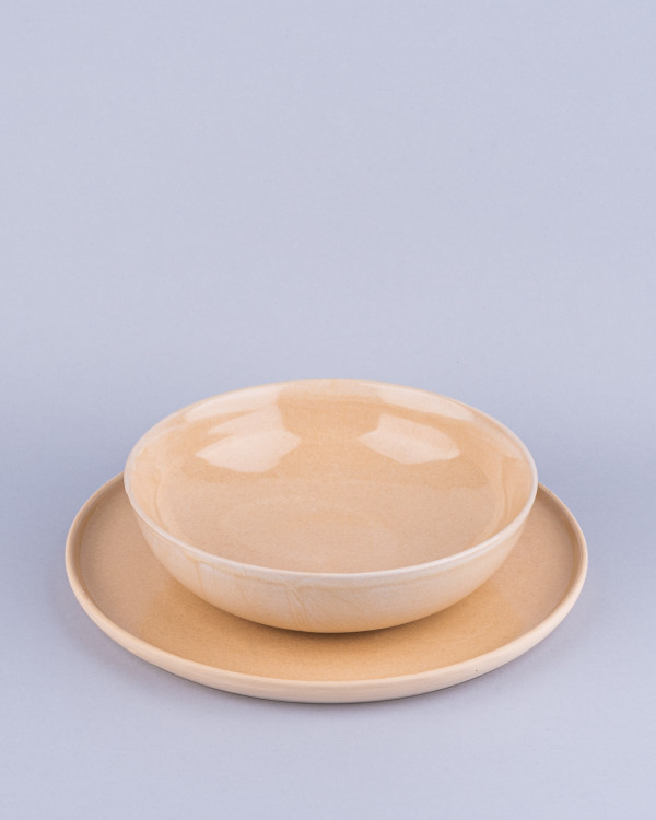 Set of Cream Ceramic Plate...