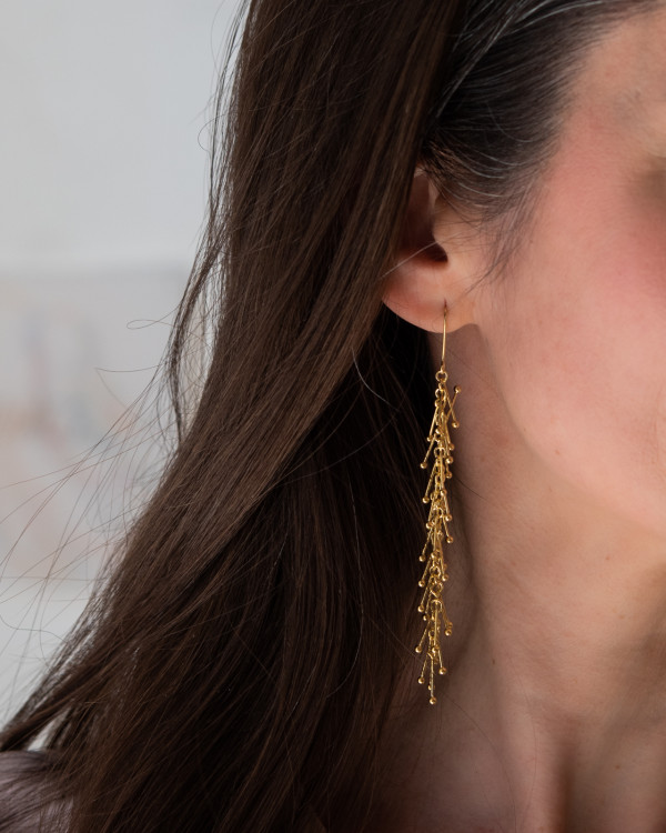 Dew gold-plated earrings
