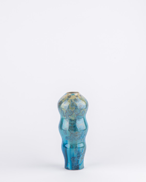 váza Silueta No. 8 zelenomodrá