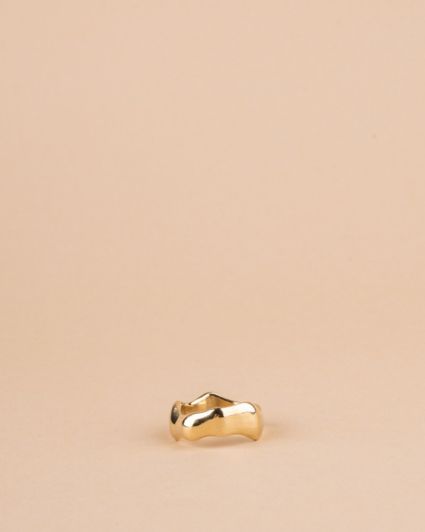 AWRY Bold gold-plated ring