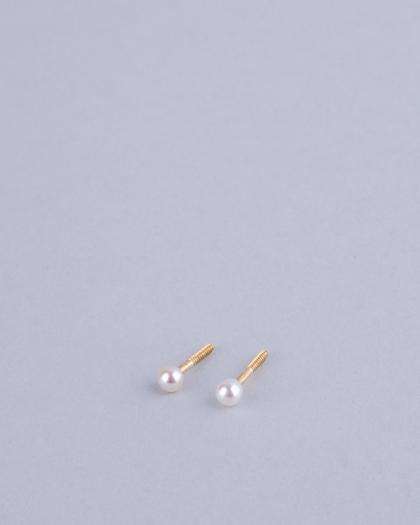 Pearl Dots gold earrings