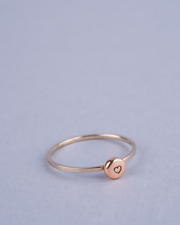 Tiny rose gold ring