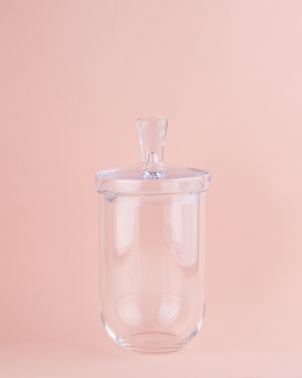 02L transparent glass jar