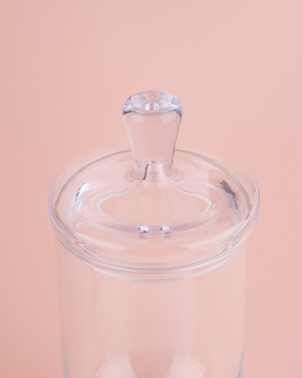 02L transparent glass jar