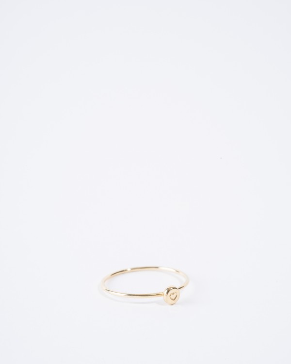 Heart yellow gold ring