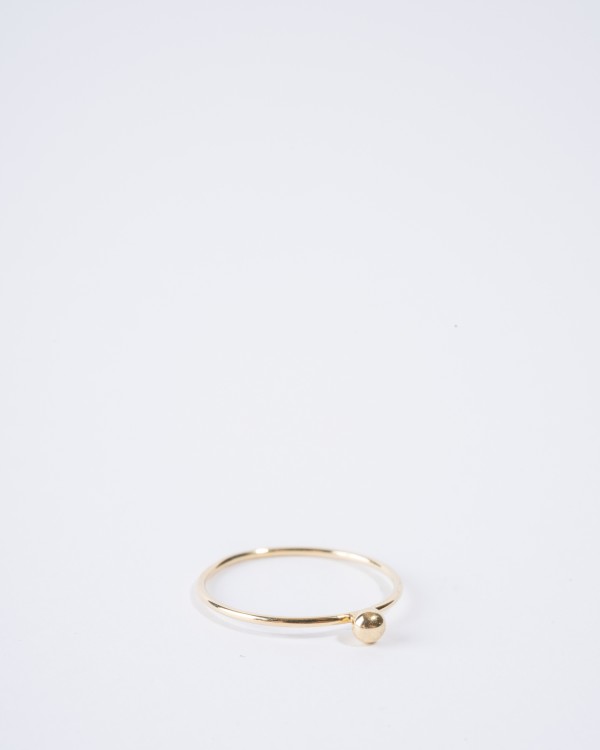 Marble yellow gold ring