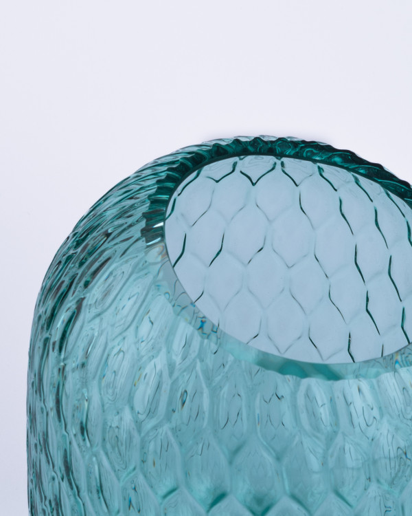 Beauty turquoise hexagon vase