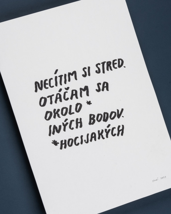 Necítim si stred.