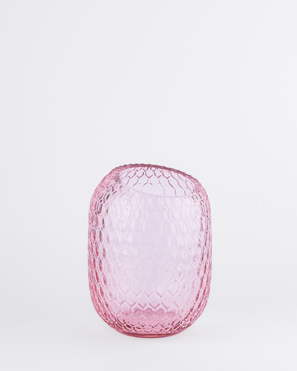 Beauty pink hexagon vase