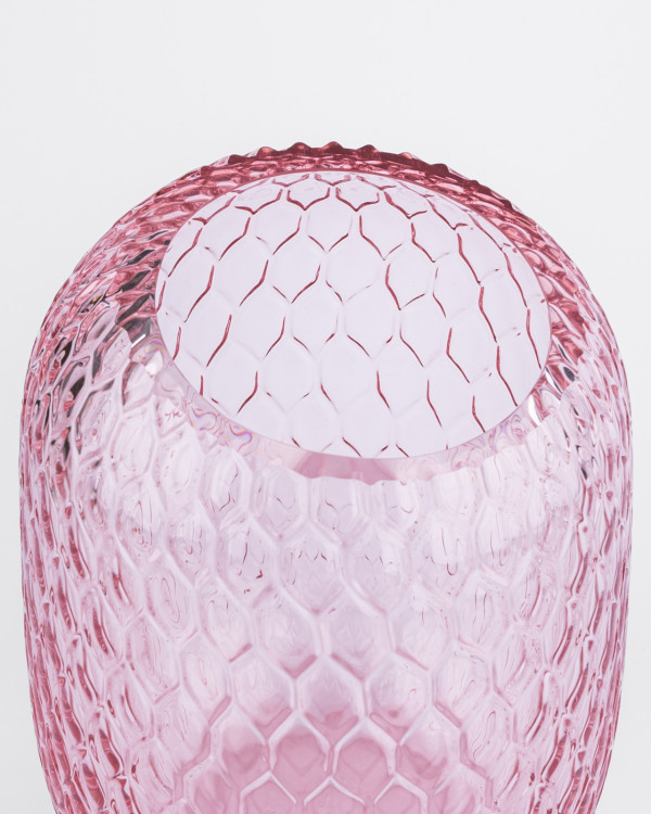 Beauty pink hexagon vase