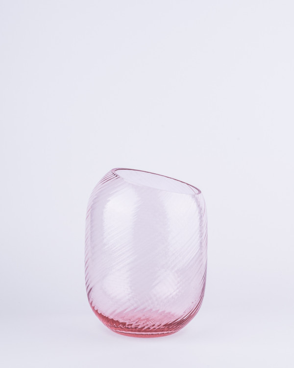 Beauty pink spiral vase