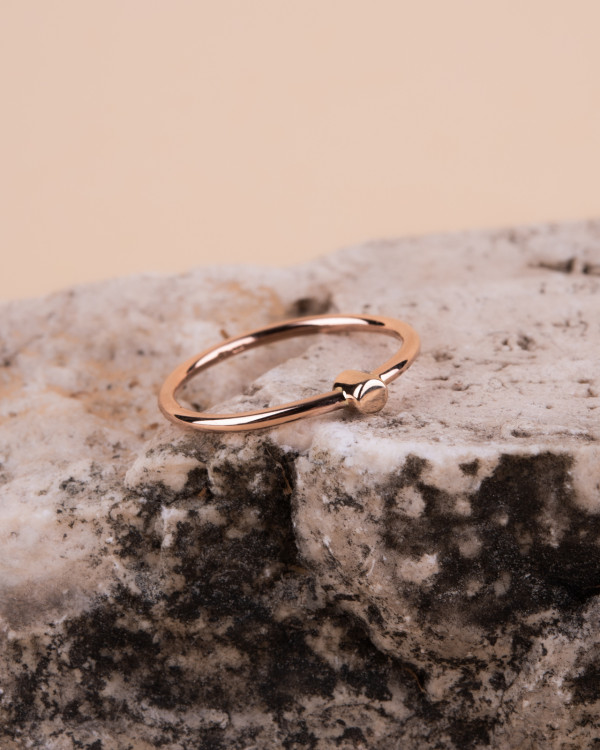 ONE rose gold ring