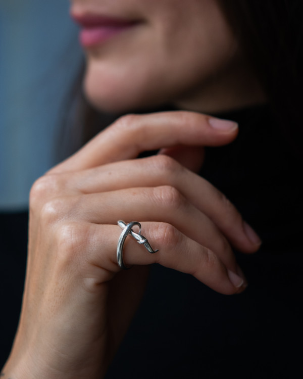 Tender Tendrils 1 silver ring