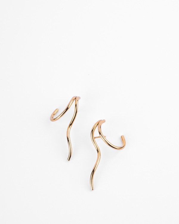 BEZIER 06 gold-plated earrings