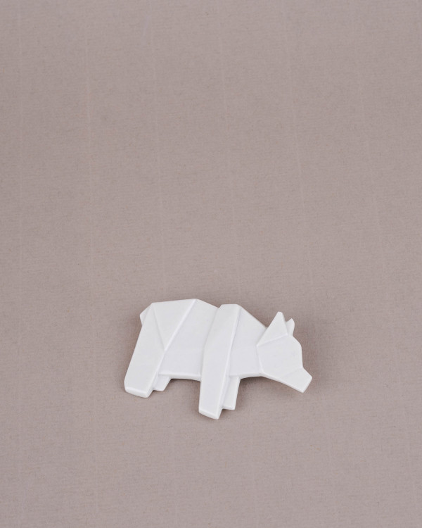 white bear brooch