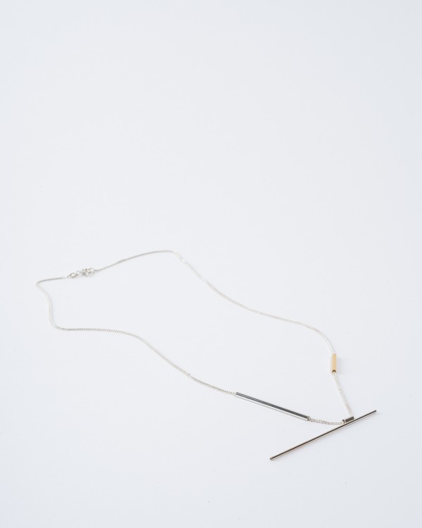 Lines gold-plated necklace