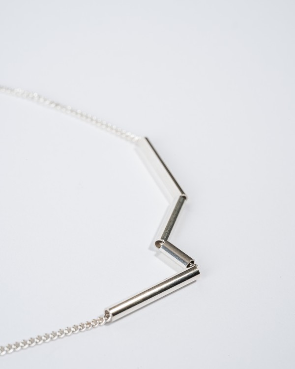 Sequence silver necklace