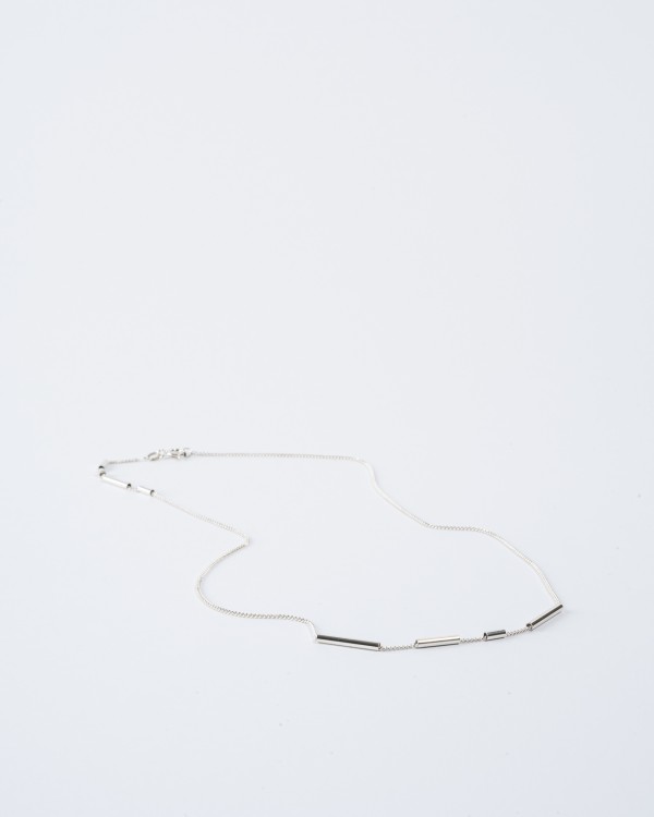 Sequence silver necklace