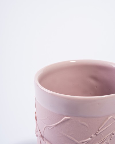 pohár Swallow M ružový s plastovým dekorom