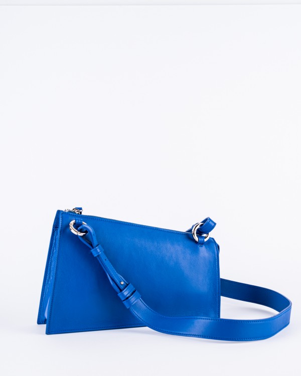 Diane asymmetrical blue bag