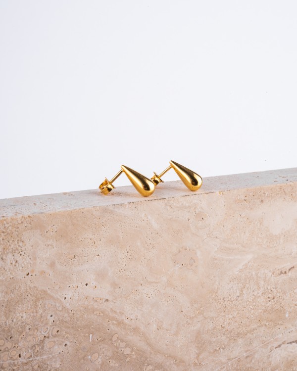 Drops gold-plated earrings