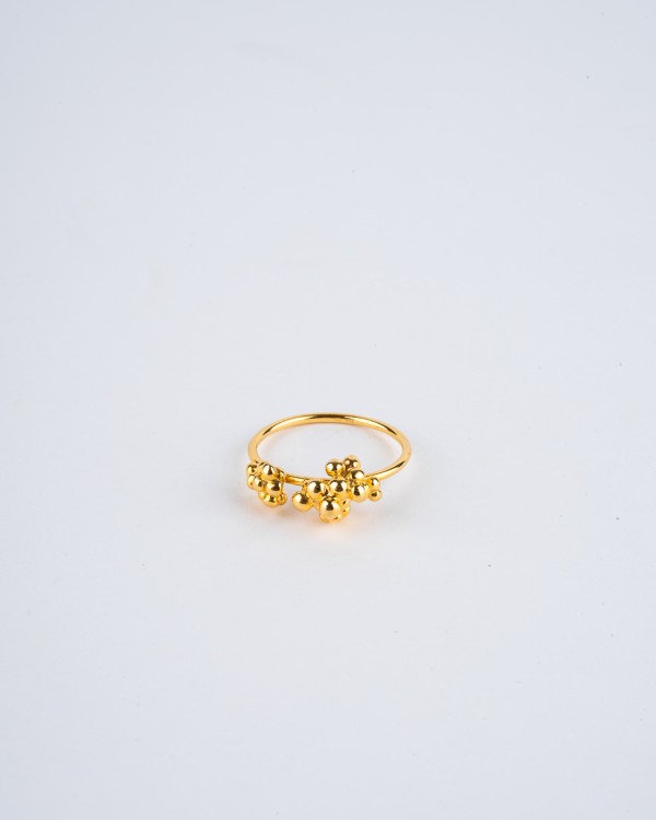 Little Grapes gold-plated ring