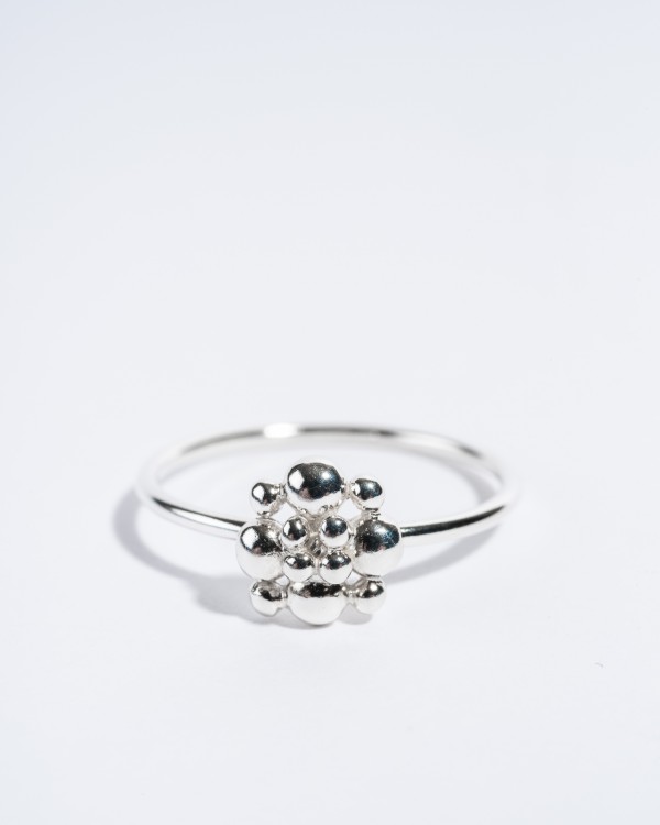 Posy 12 silver ring