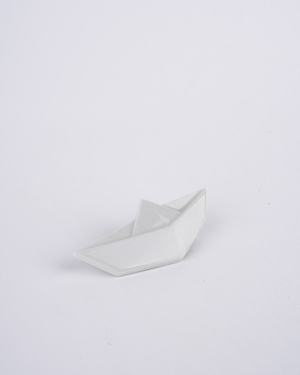 white boat brooch