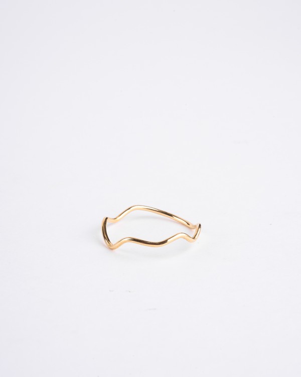 Curve S yellow gold ring
