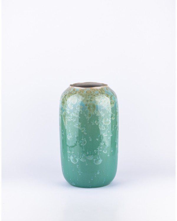 Silhouette No. 5 green vase
