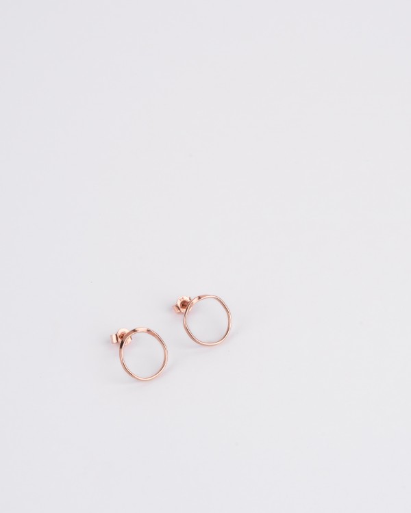 RIBBON 01 S rose gold earrings