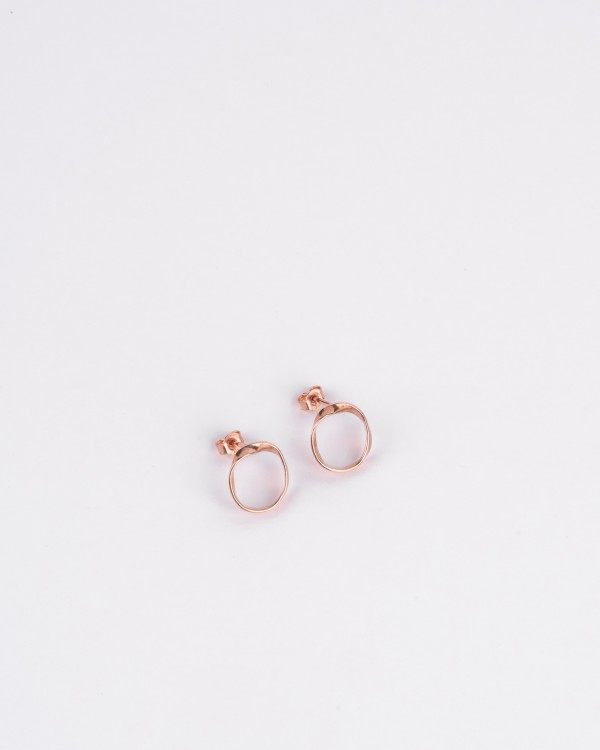 RIBBON 031 rose gold earrings