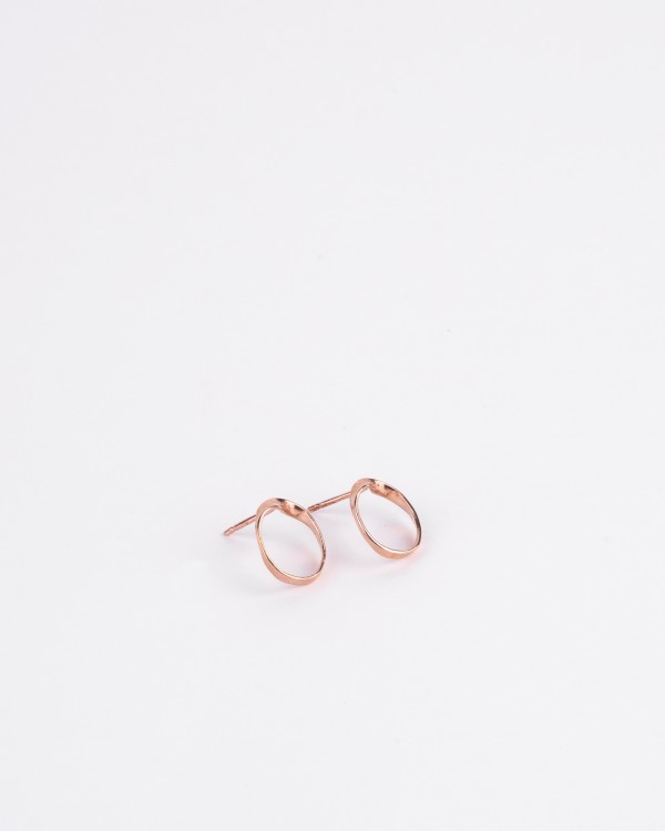 RIBBON 031 rose gold earrings