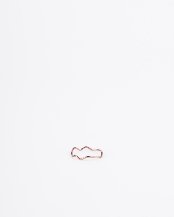 Curve S rose gold ring